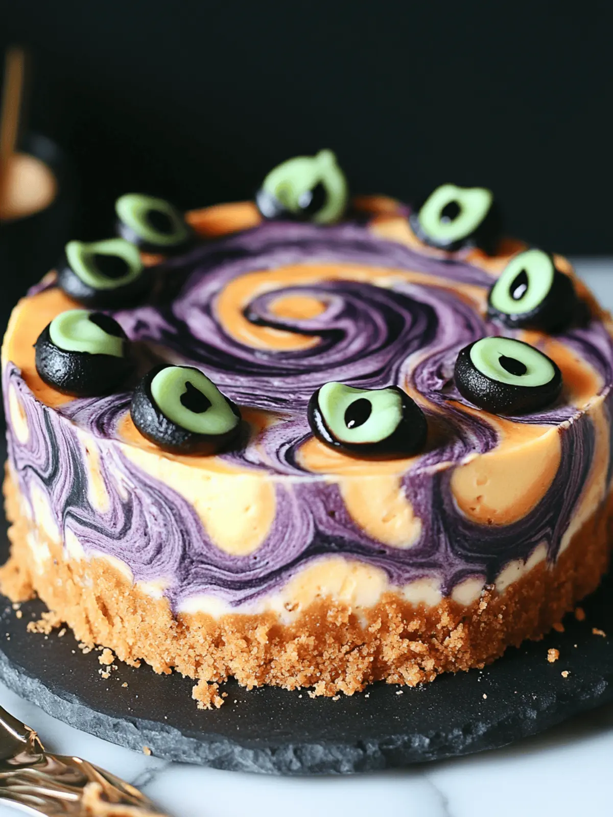 Witches’ Brew Swirl Cheesecake