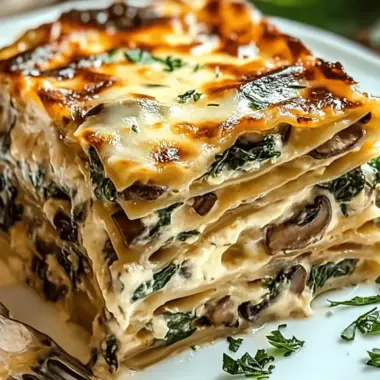 Spinach Mushroom Lasagna