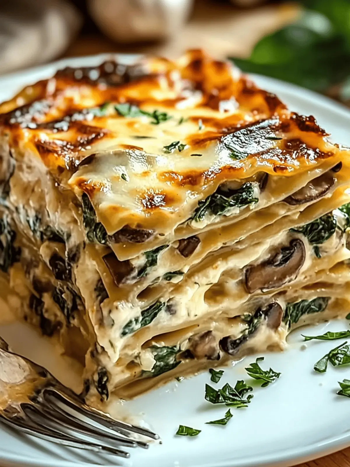 Spinach Mushroom Lasagna
