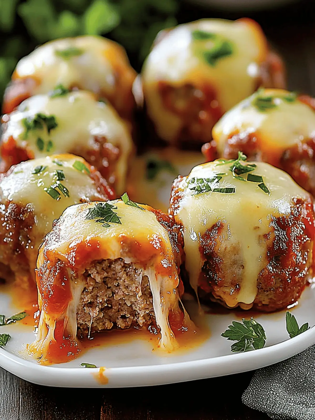 Cheesy Stuffed Meatloaf Bites