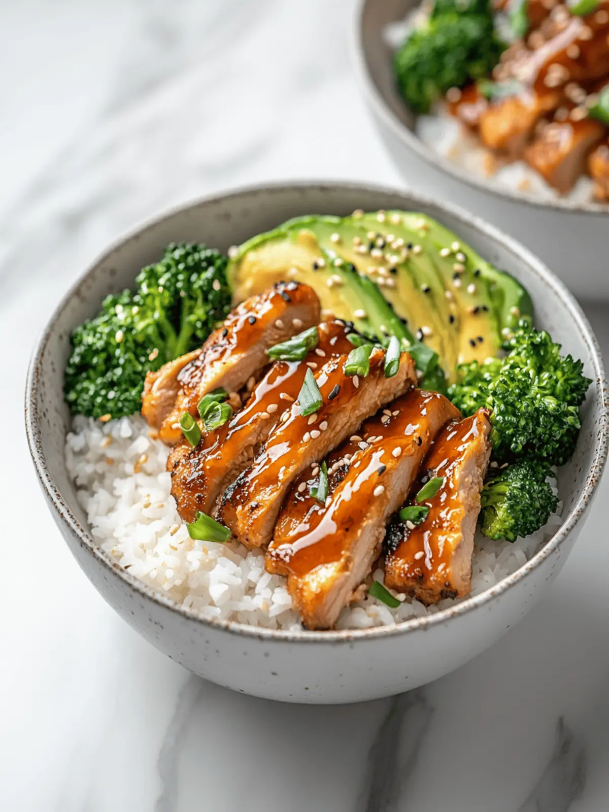 Sticky Chicken Bowls