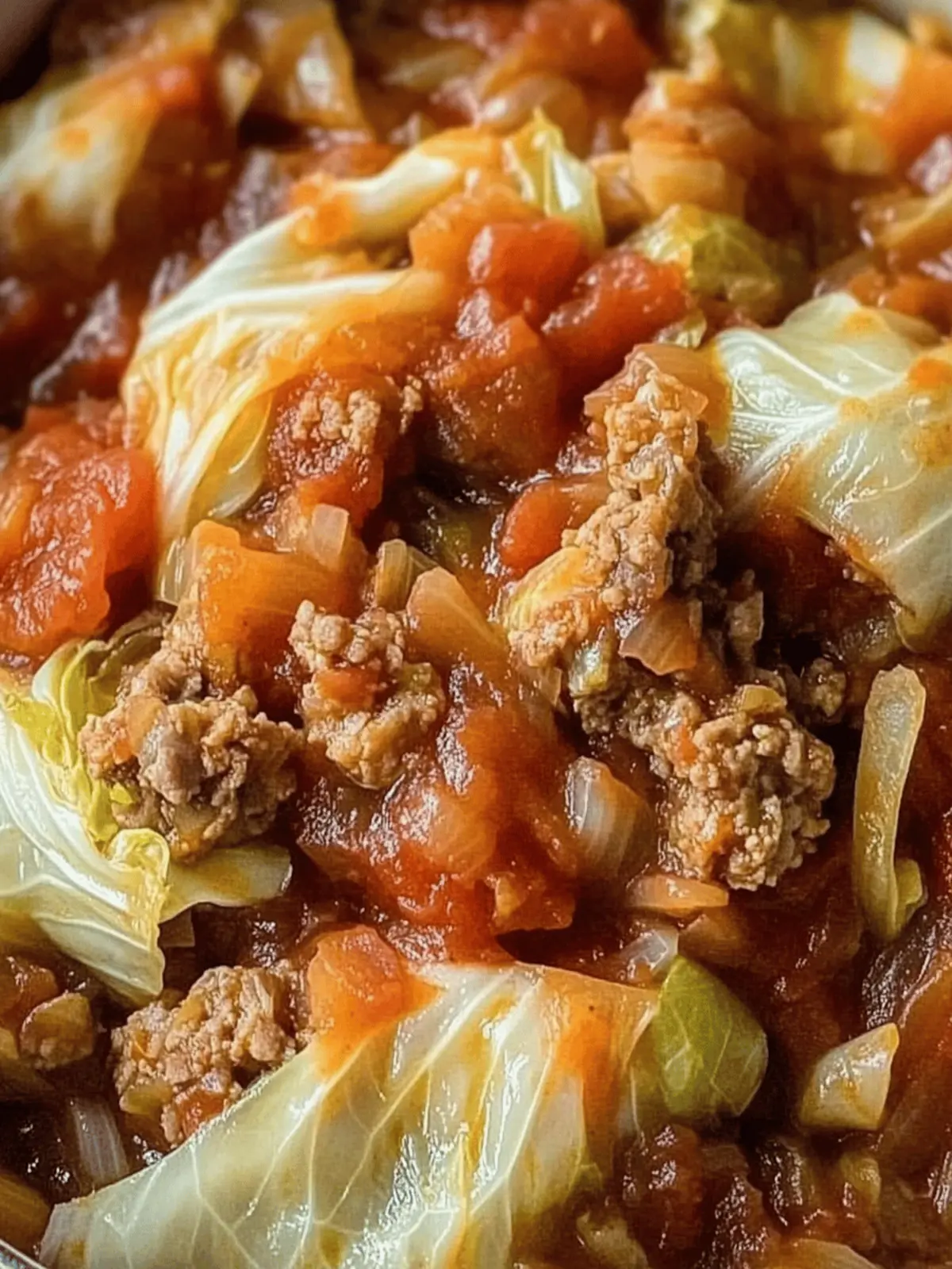 Slow Cooker Unstuffed Cabbage Rolls