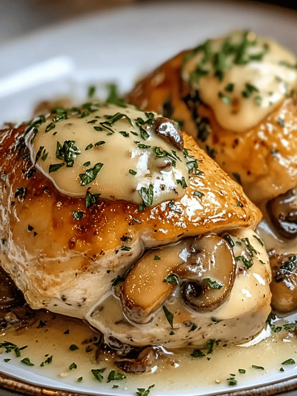 Mushroom Stuffed Chicken