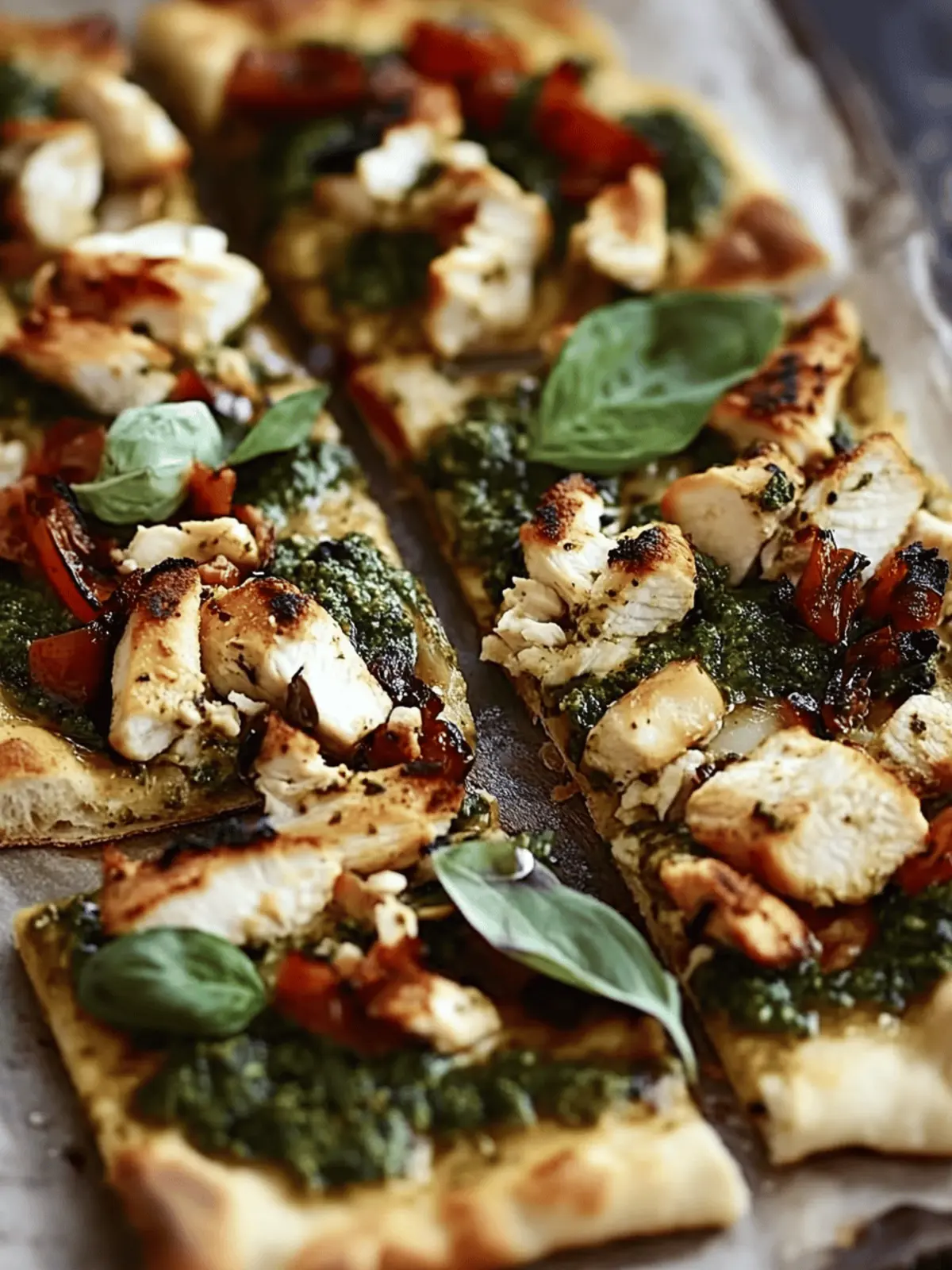 Pesto Chicken Flatbread