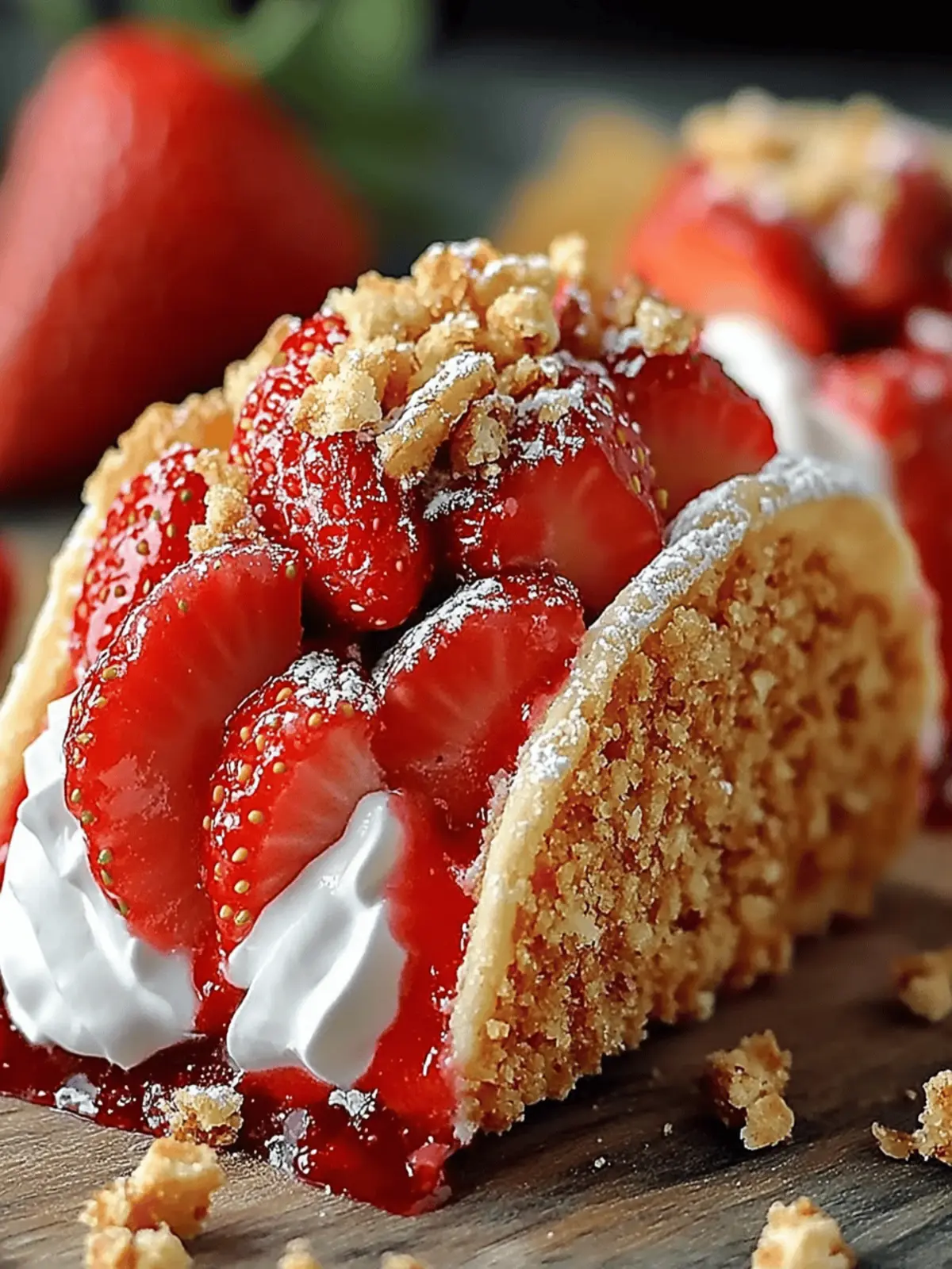 Strawberry Crunch Cheesecake Tacos