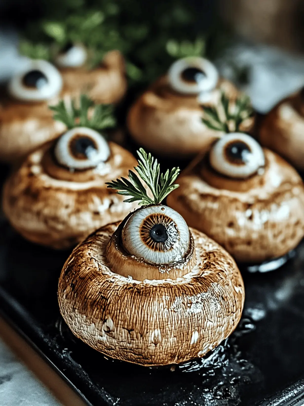 Stuffed Mushroom Eyeballs