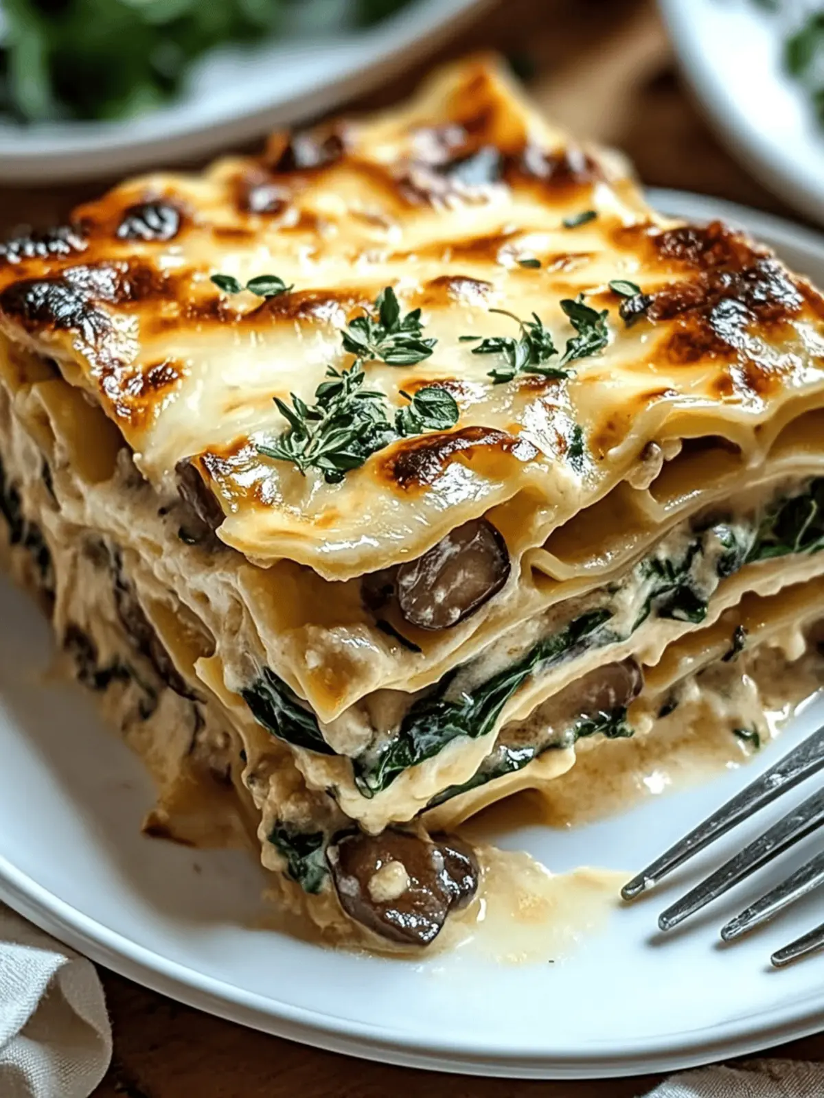 Spinach Mushroom Lasagna