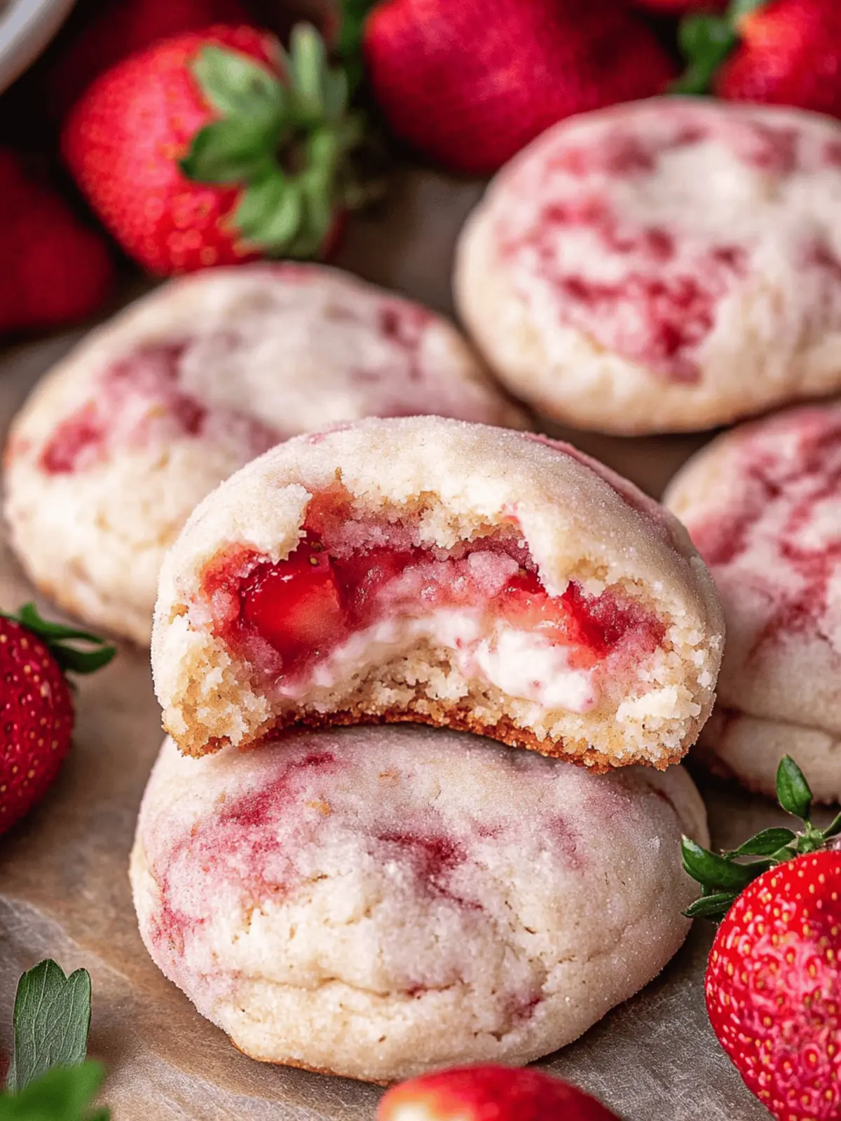 Strawberry Cheesecake Cookies
