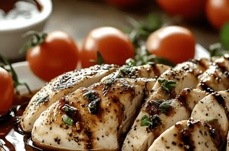 One Pan Balsamic Chicken and Veggies