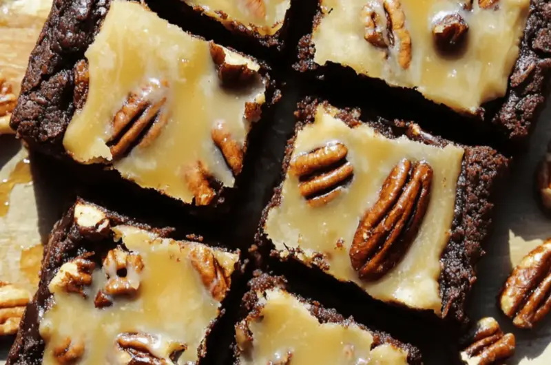 Fudgy Salted Caramel Pecan Brownies