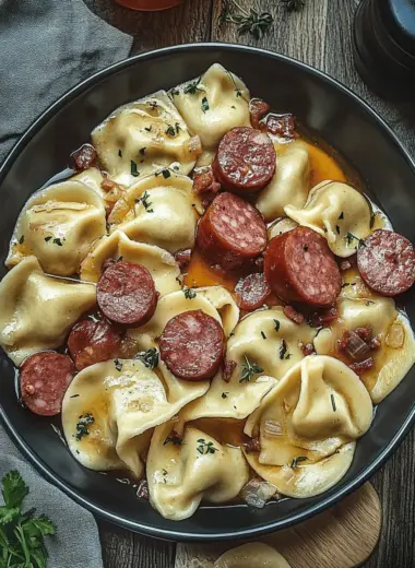 Pierogies and Kielbasa