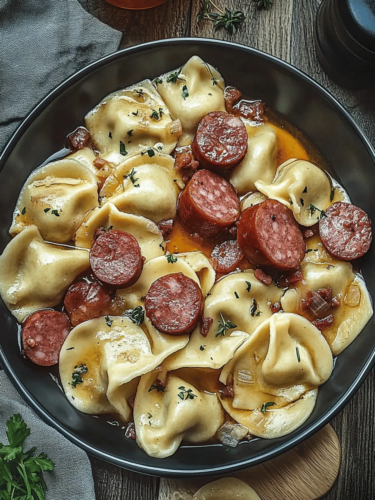 Pierogies and Kielbasa