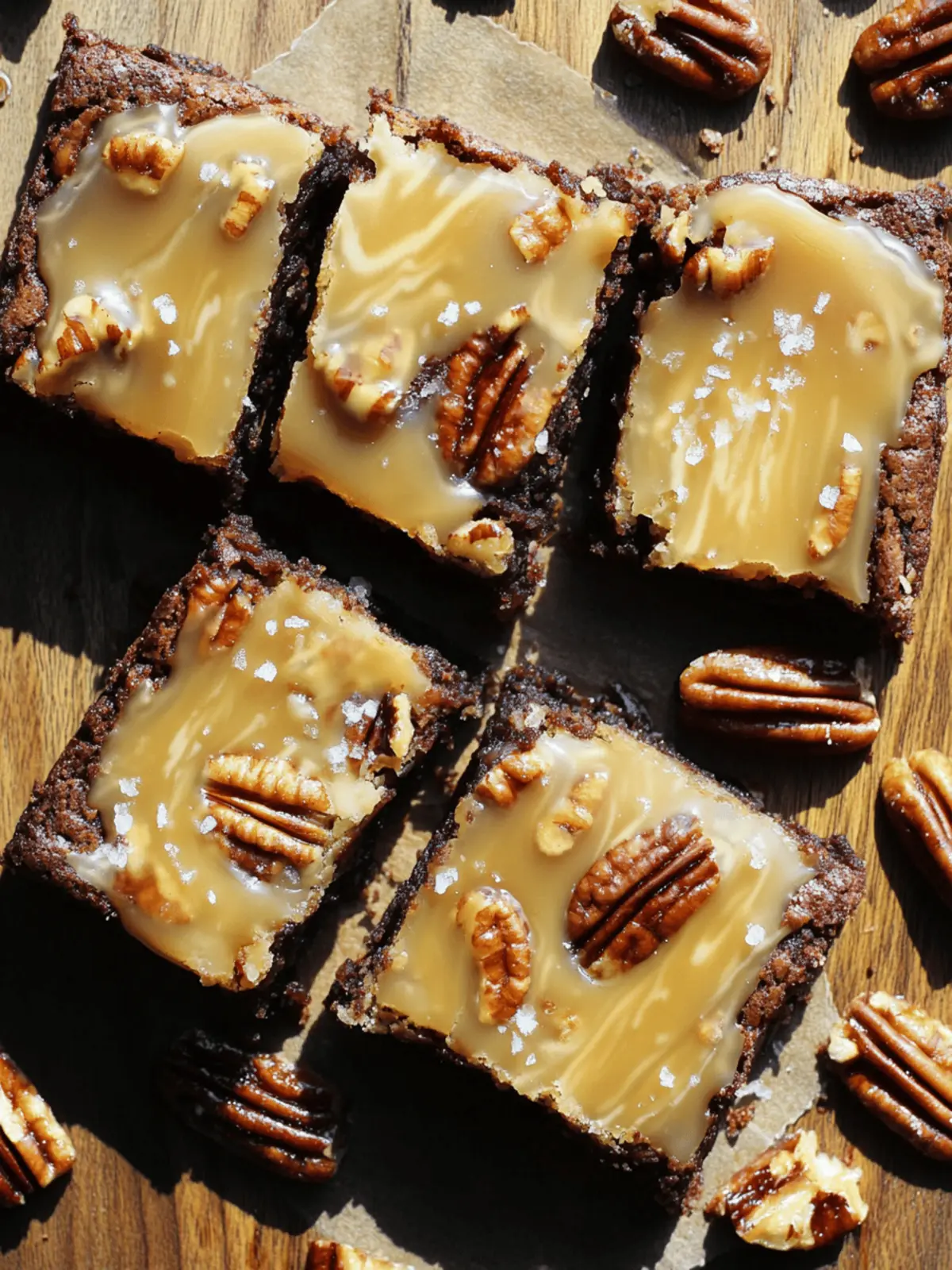 Fudgy Salted Caramel Pecan Brownies