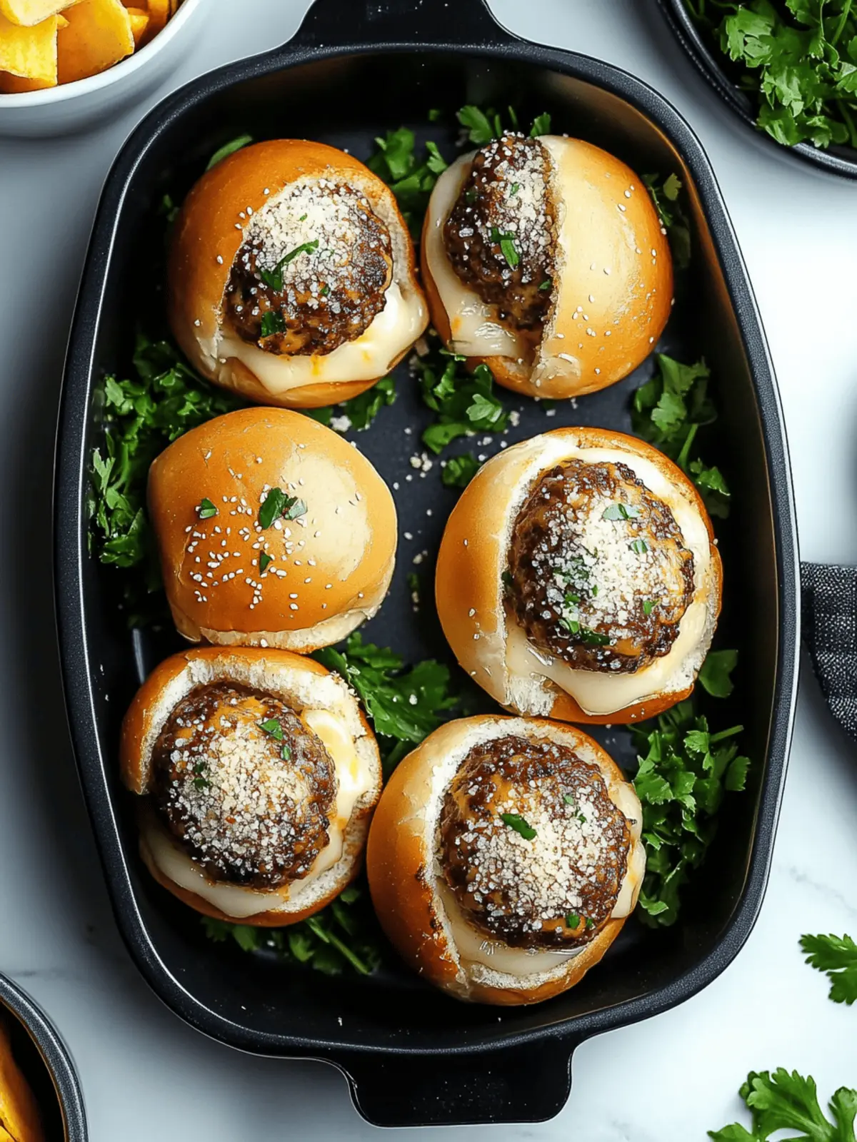 Garlic Parmesan Cheeseburger Bombs