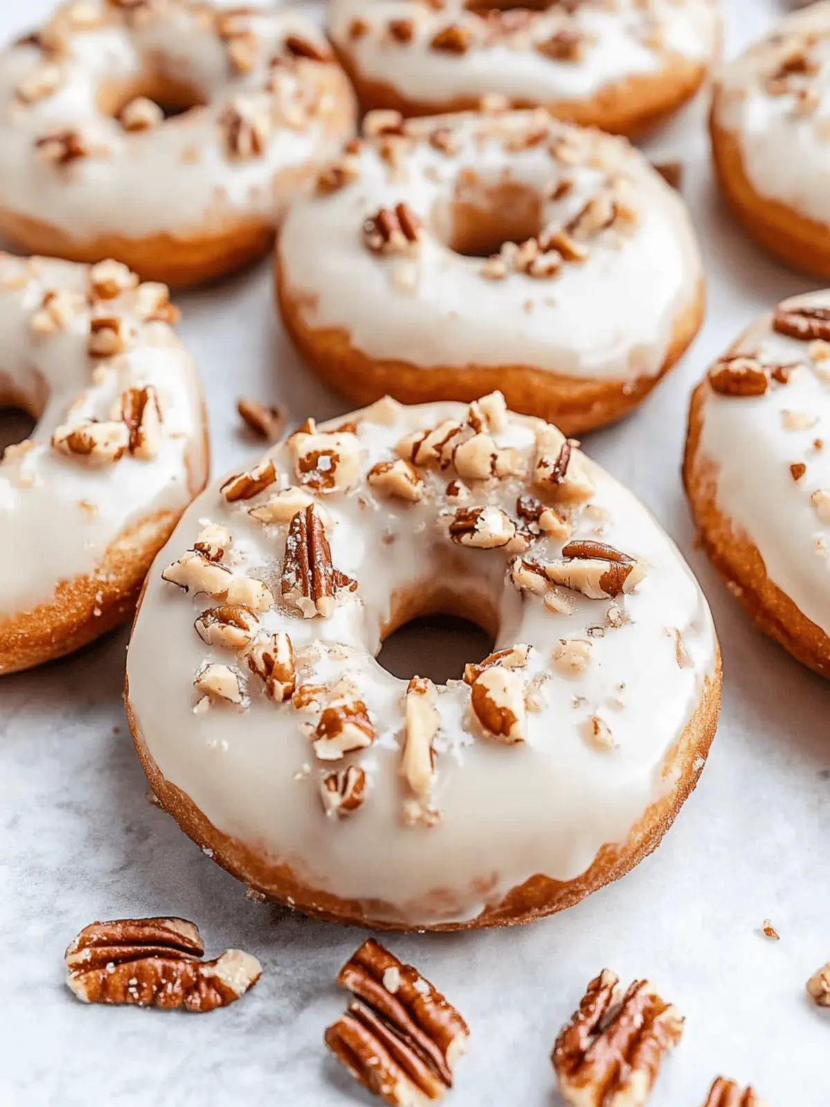 Brown Butter Maple Pecan Donuts