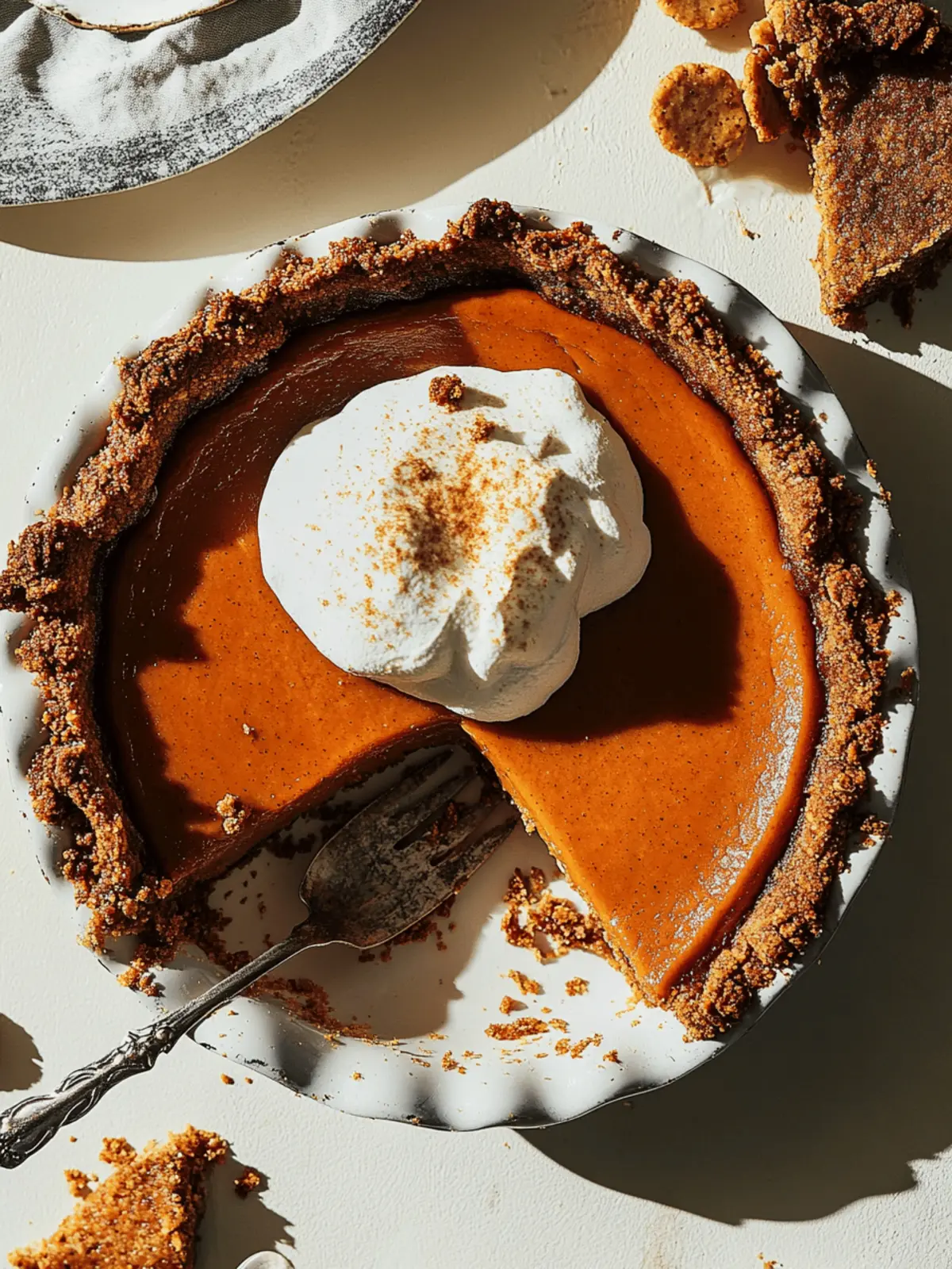 Pumpkin Pie with Gingersnap Crust