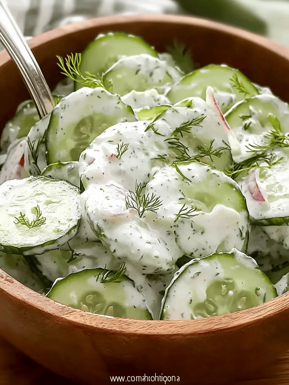 Easy Creamy Cucumber Salad