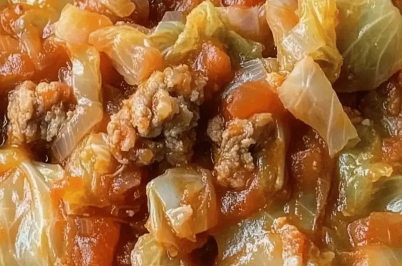 Slow Cooker Unstuffed Cabbage Rolls