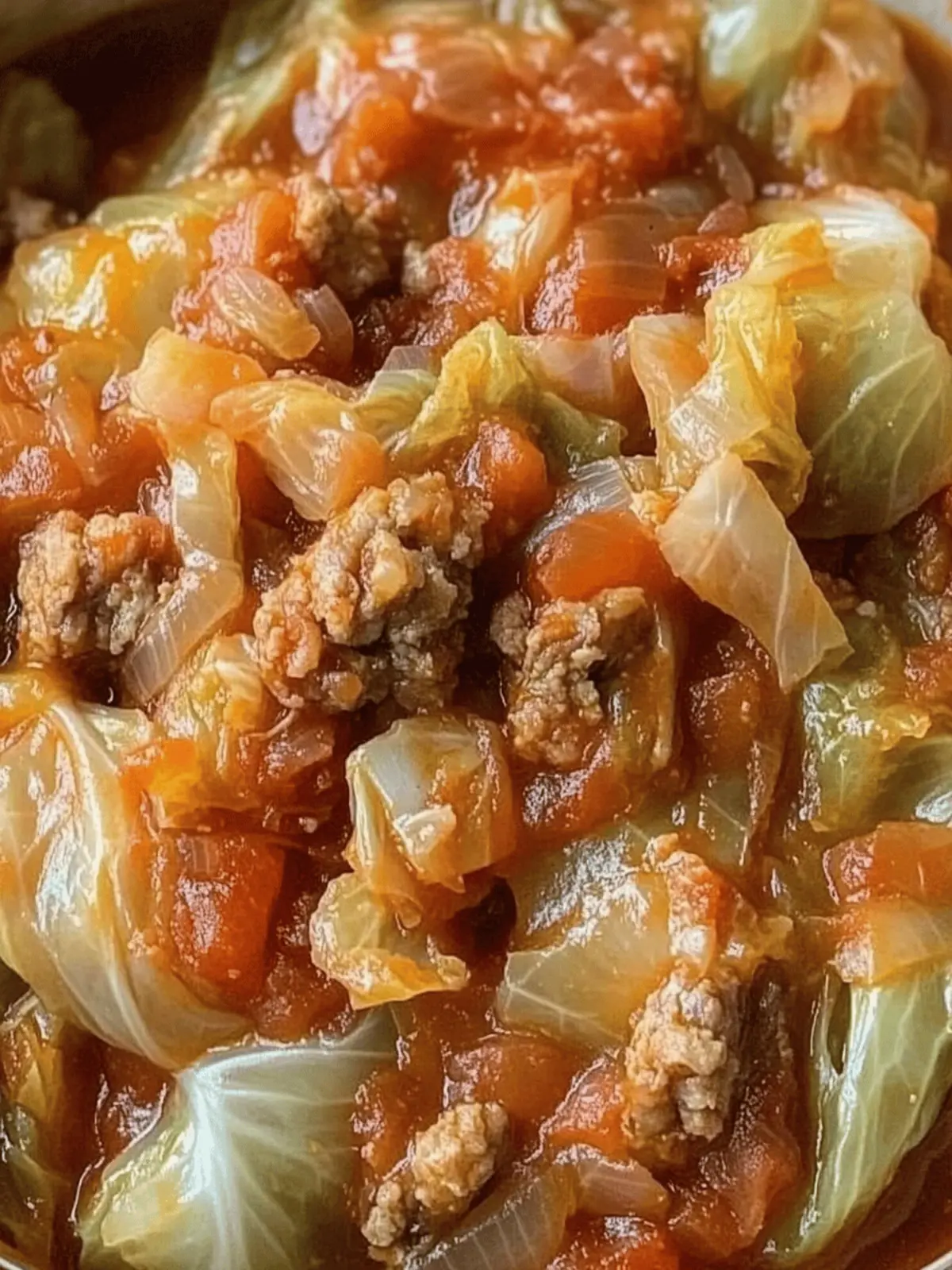Slow Cooker Unstuffed Cabbage Rolls