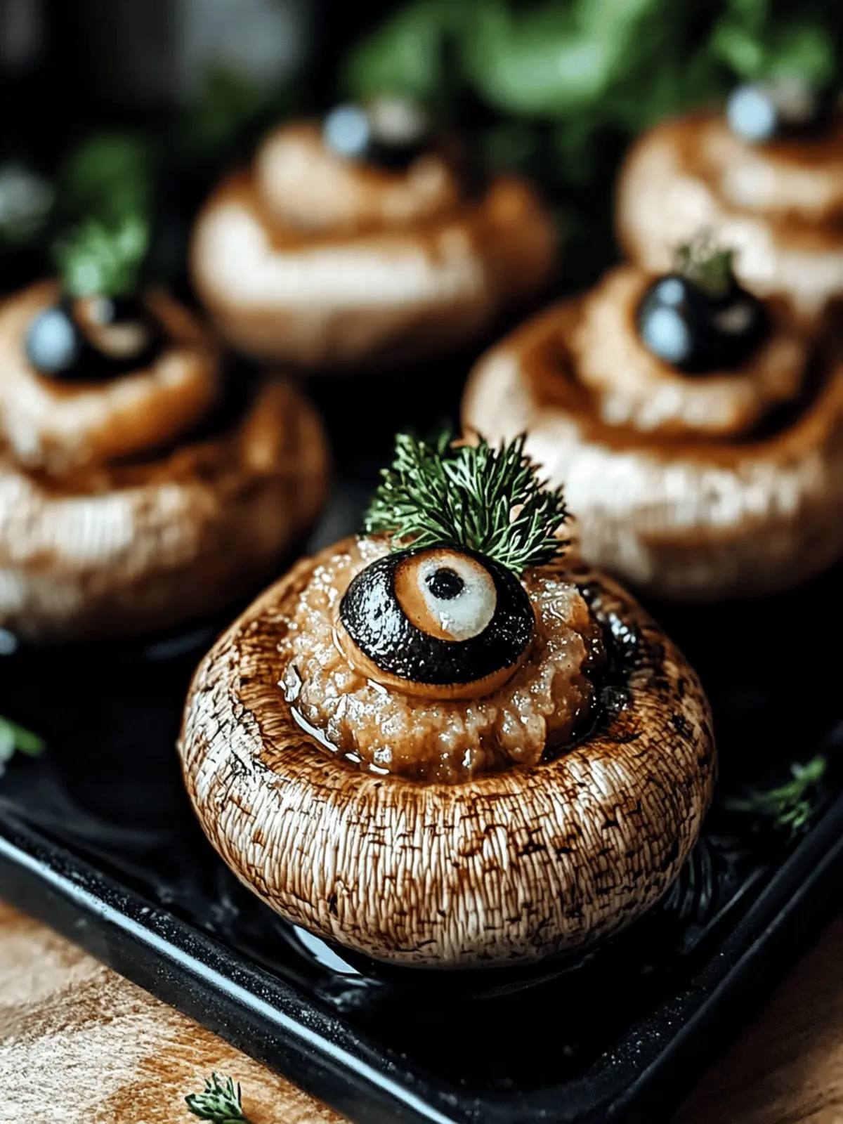 Stuffed Mushroom Eyeballs