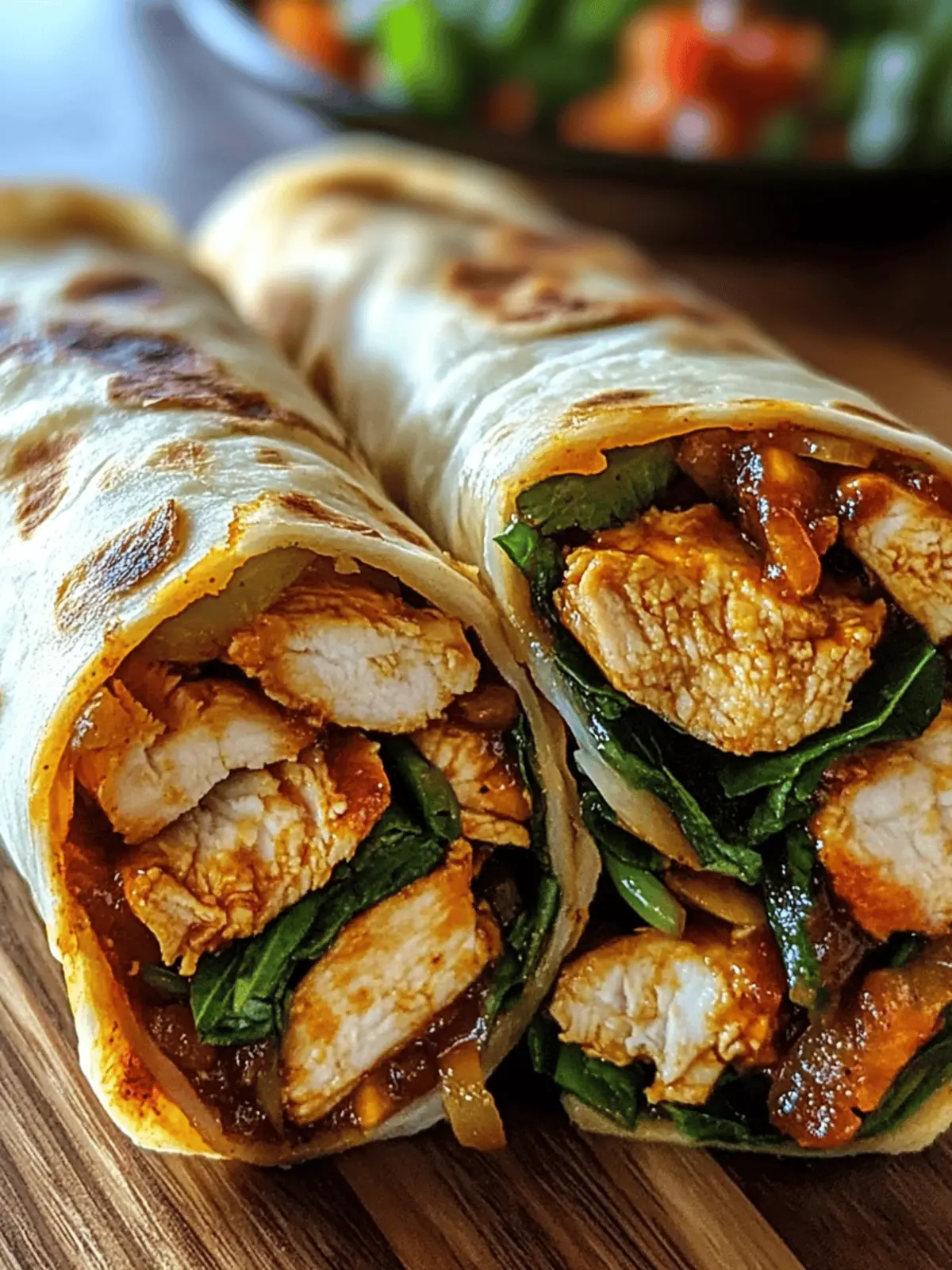 Sweet Chili Chicken Wraps