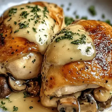 Mushroom Stuffed Chicken