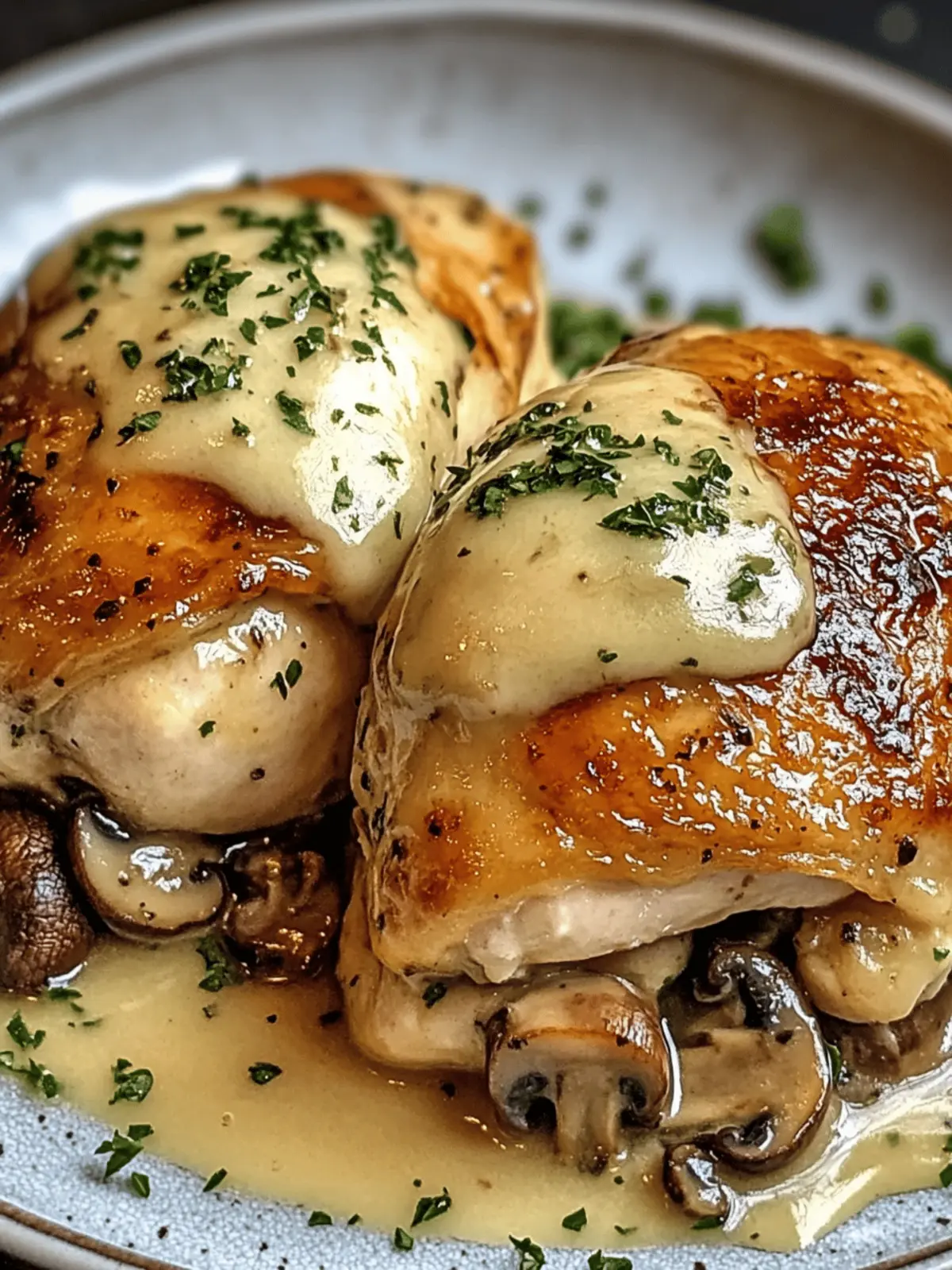 Mushroom Stuffed Chicken