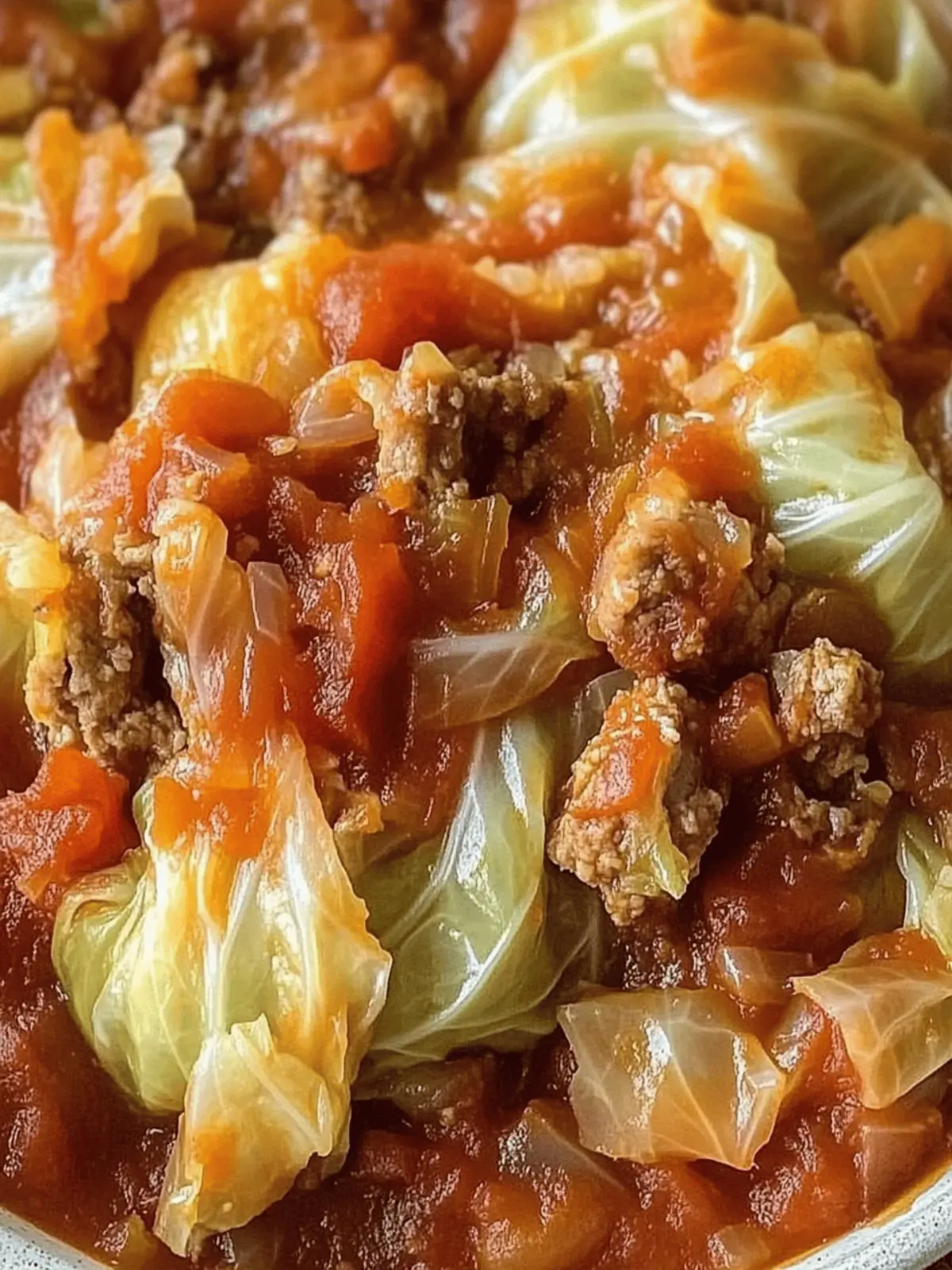 Slow Cooker Unstuffed Cabbage Rolls