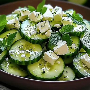 Cucumber feta salad