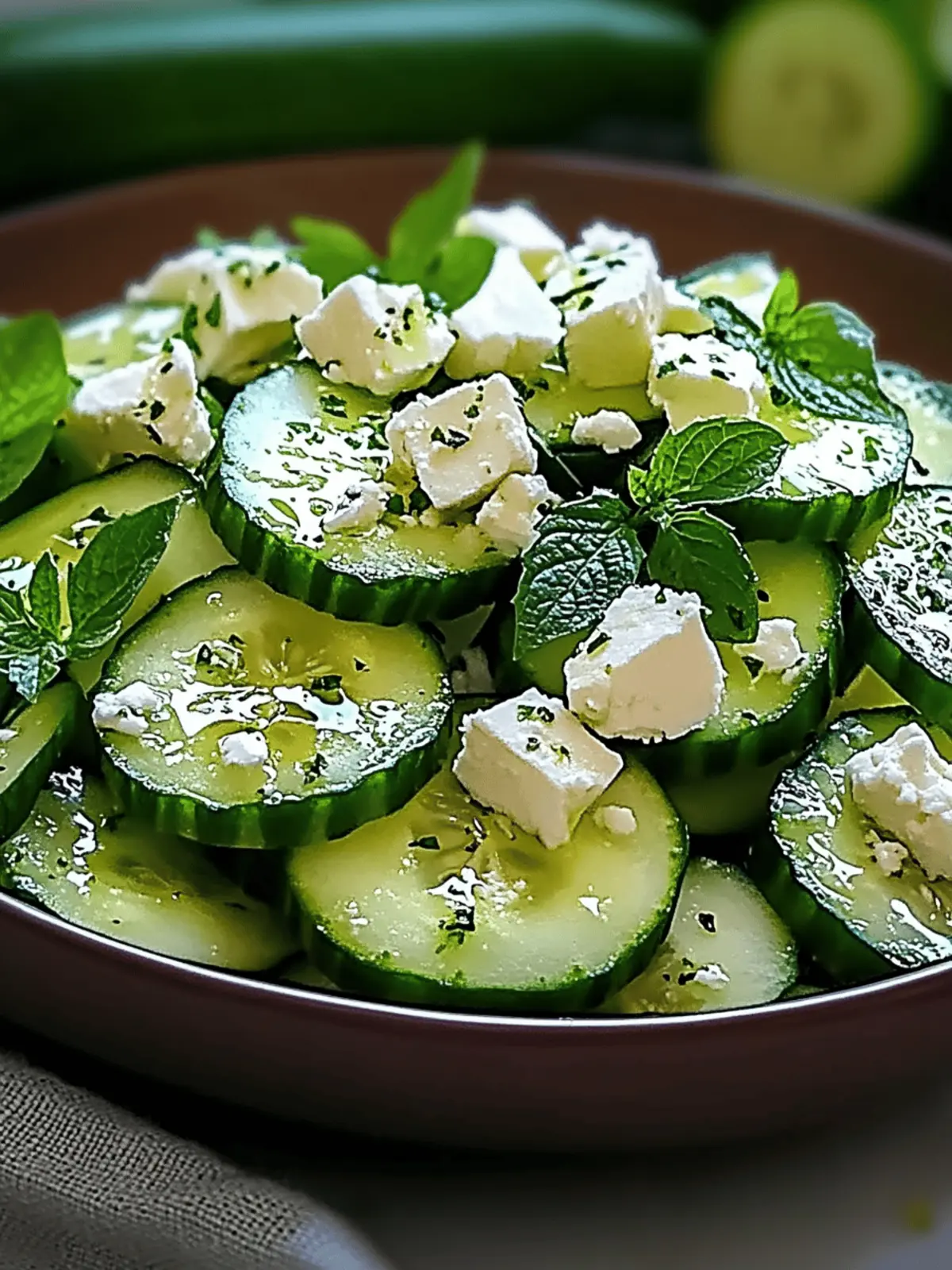 Cucumber feta salad