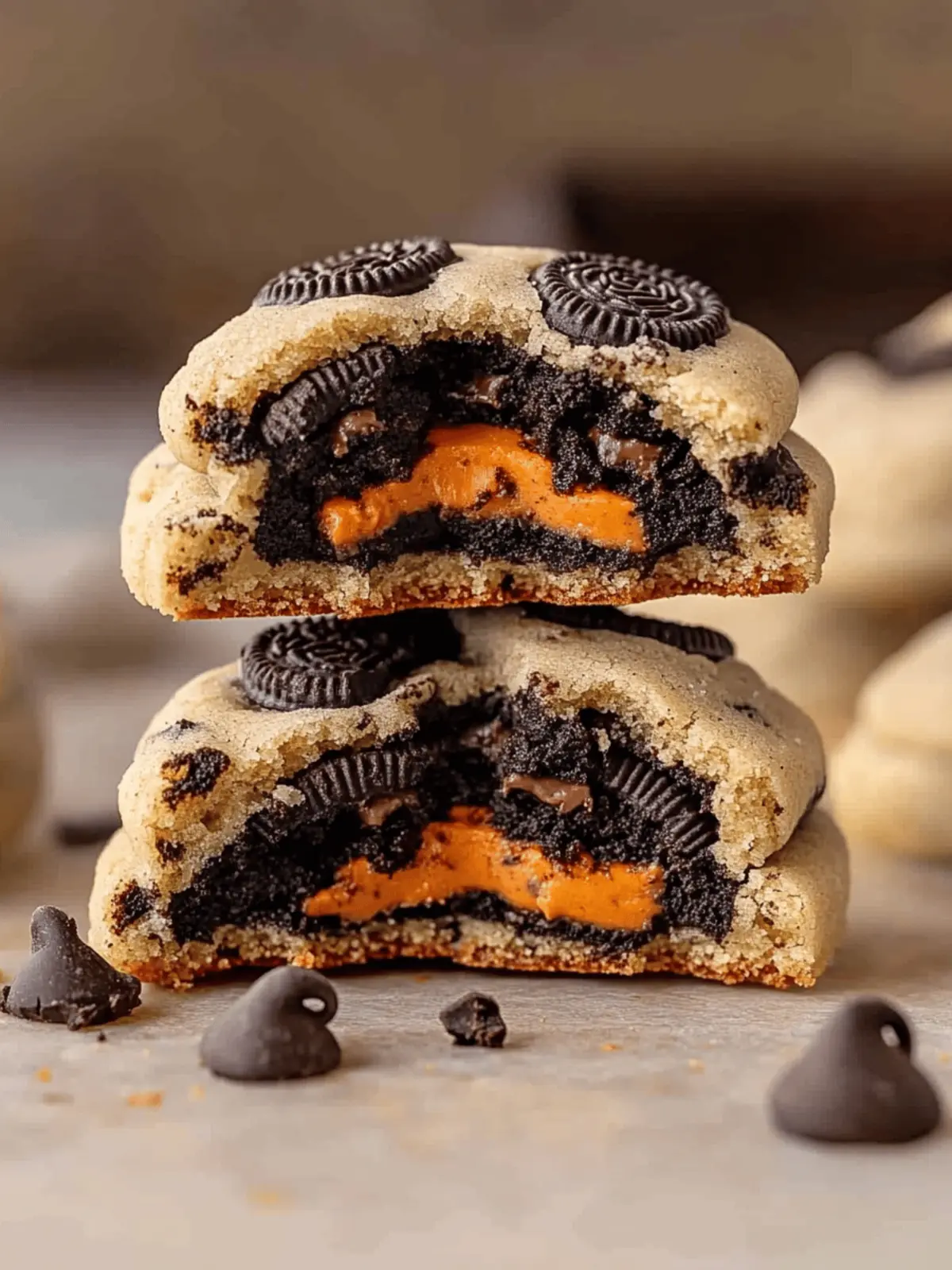 Oreo Stuffed Chocolate Chip Cookies
