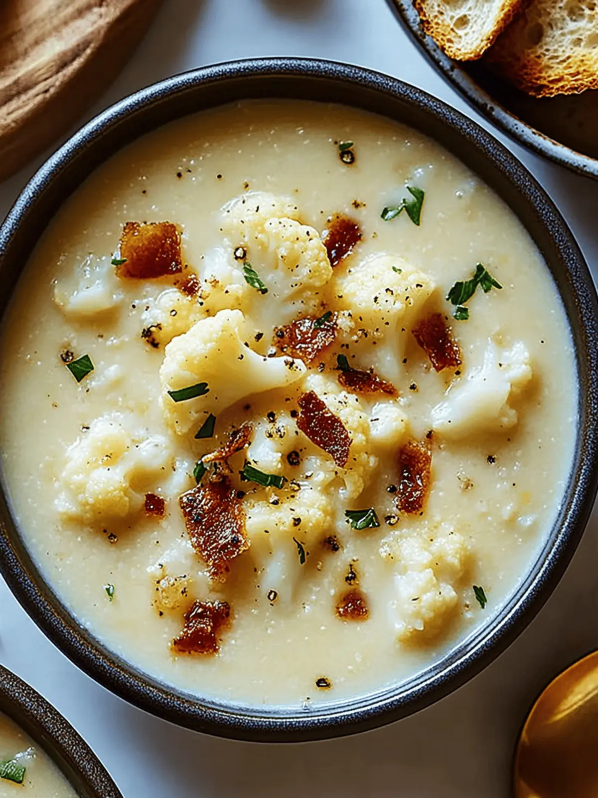 Cheddar Cauliflower Soup