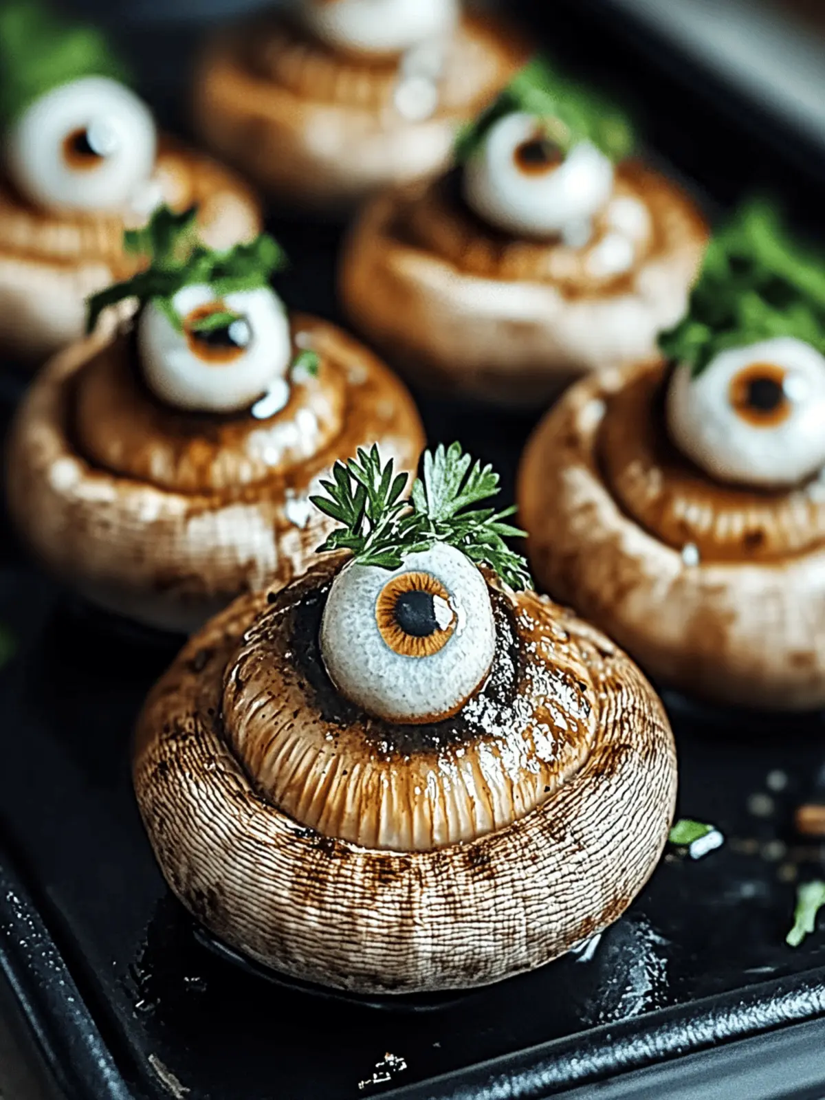 Stuffed Mushroom Eyeballs
