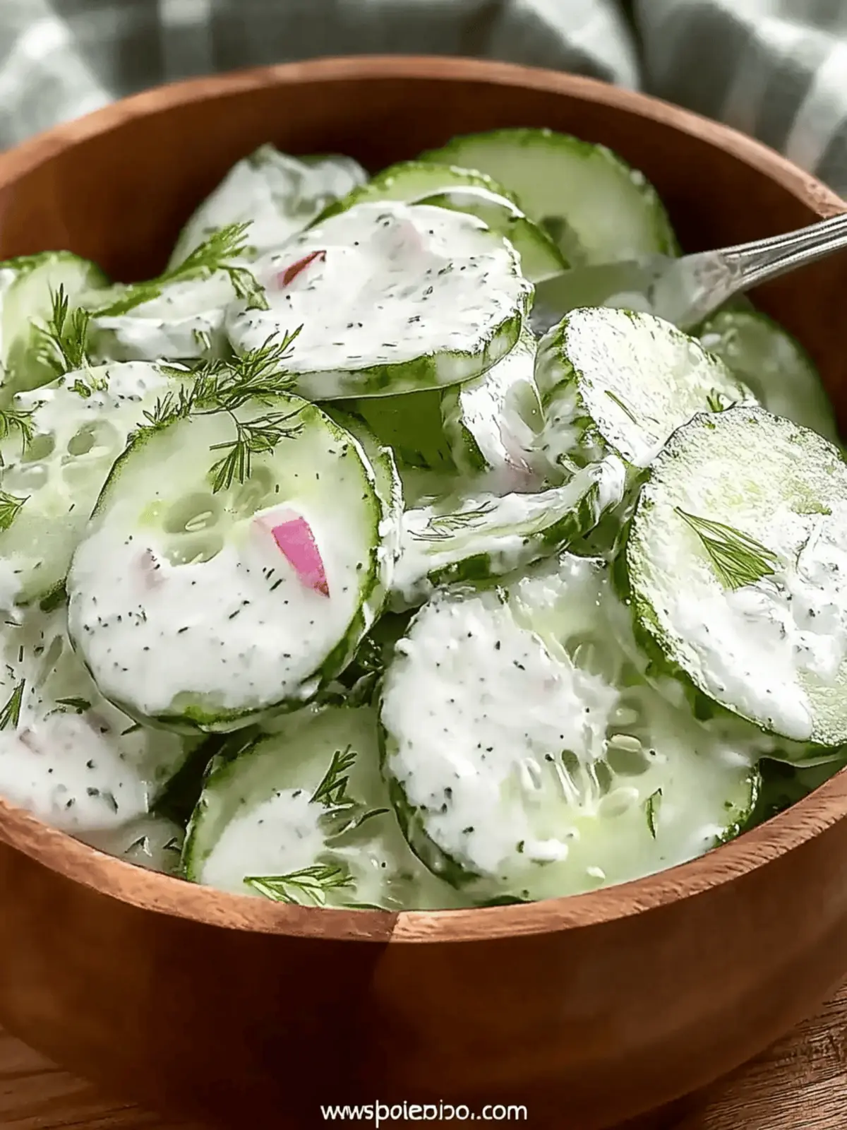 Easy Creamy Cucumber Salad