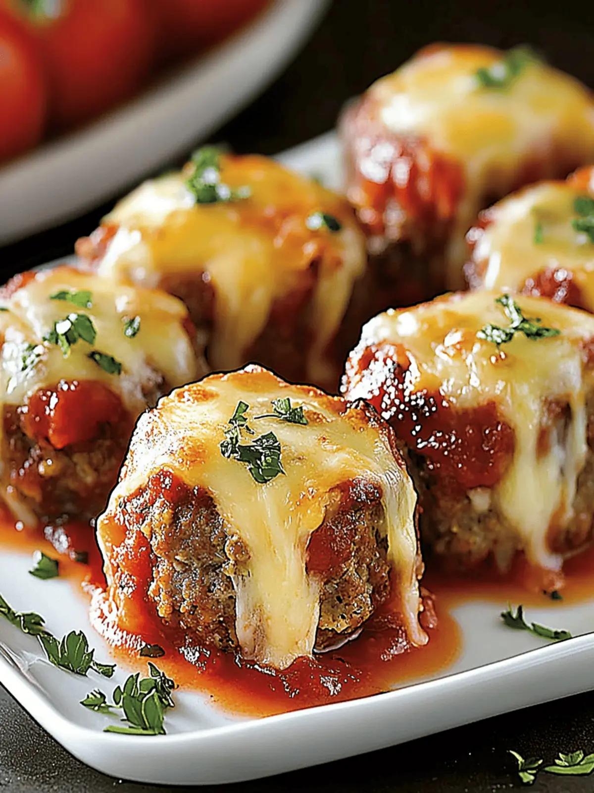 Cheesy Stuffed Meatloaf Bites