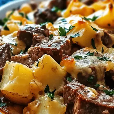 Loaded Steak and Potato Bake