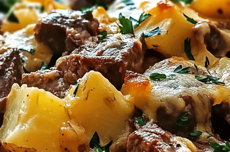 Loaded Steak and Potato Bake