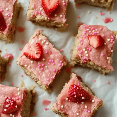 Strawberry White Chocolate Blondies