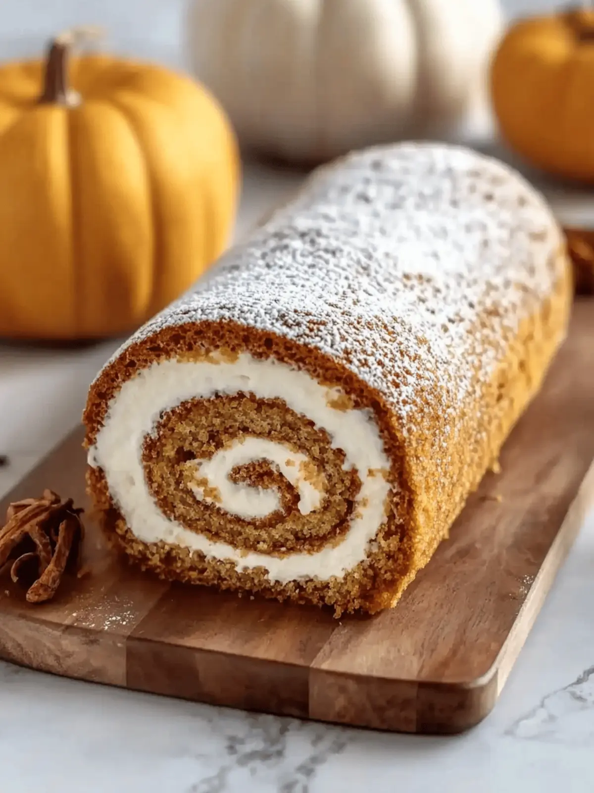 Fall Pumpkin Spice Roll Cake