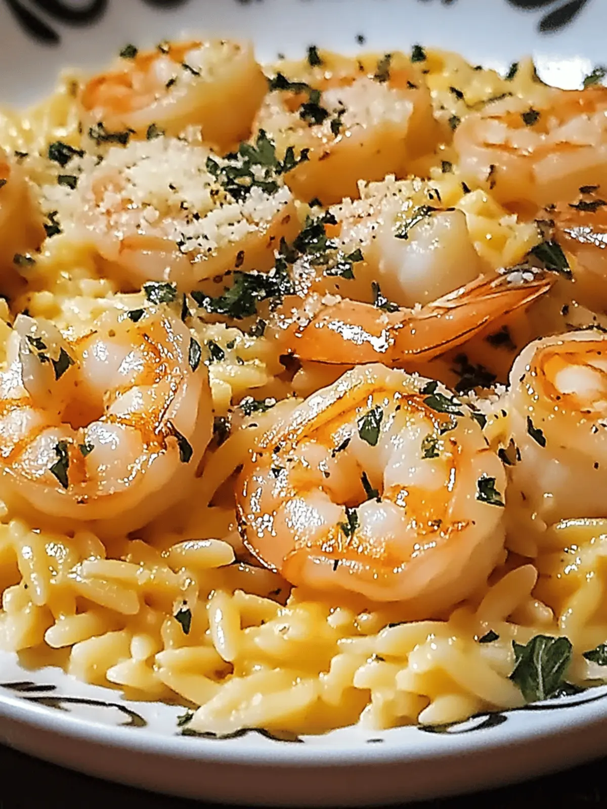 Parmesan Orzo with Shrimp