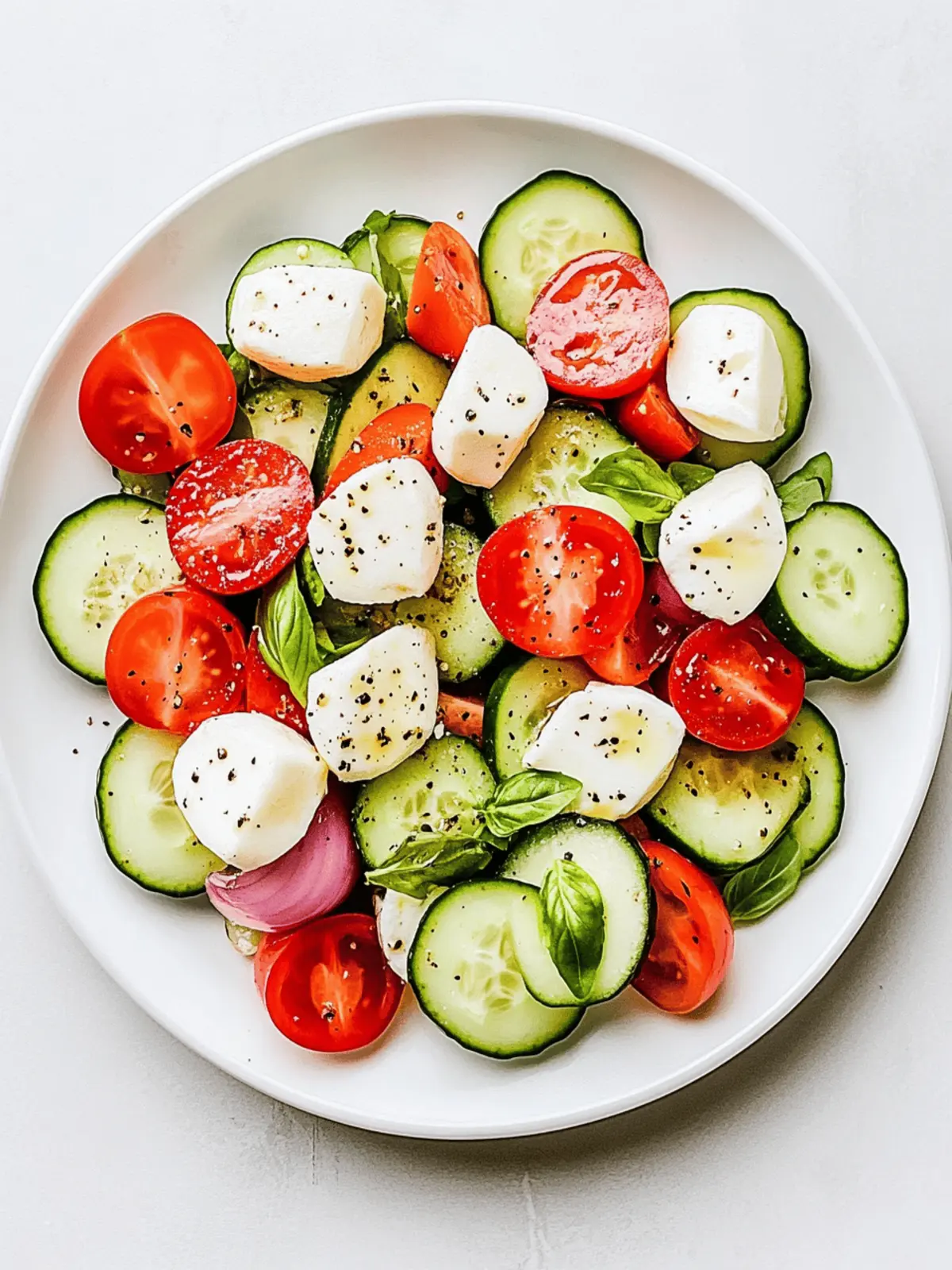 Cucumber Caprese Salad