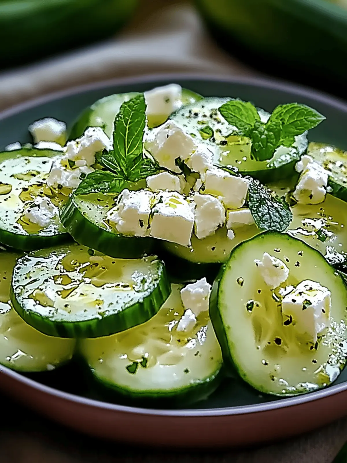 Cucumber feta salad