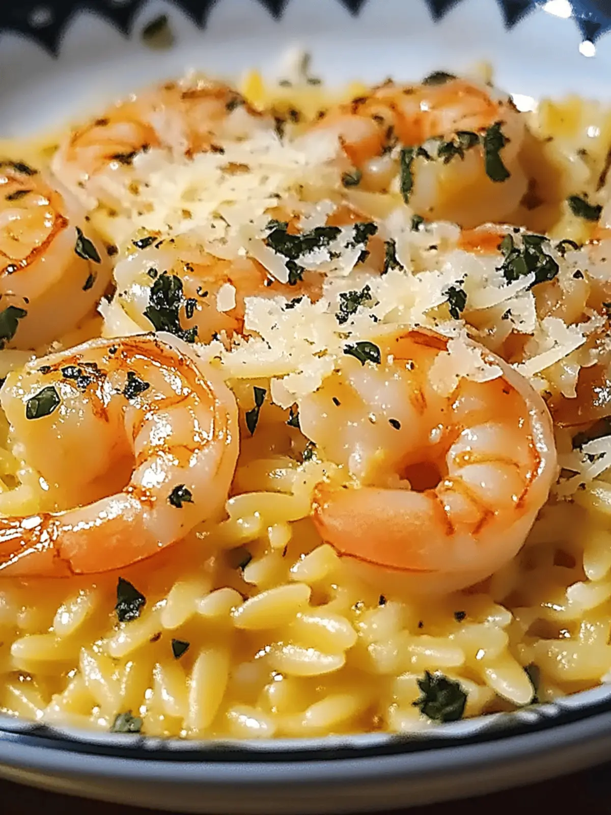 Parmesan Orzo with Shrimp
