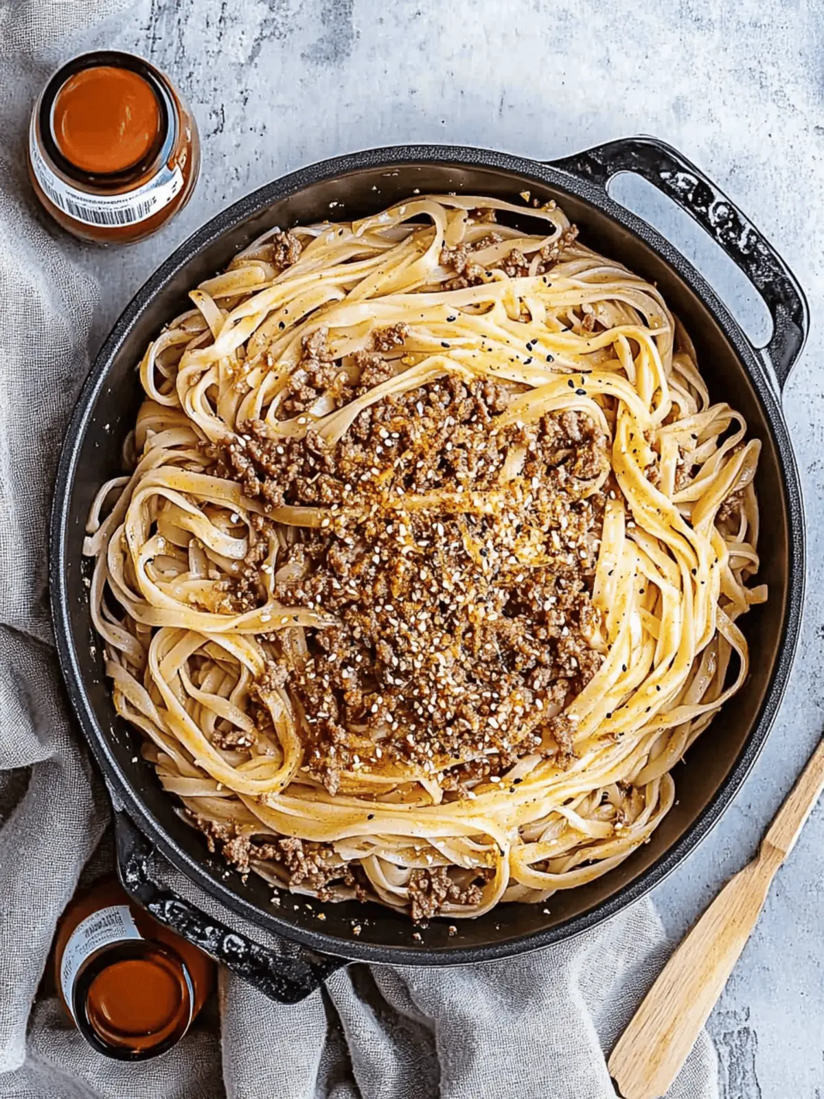 Mongolian Ground Beef Noodles