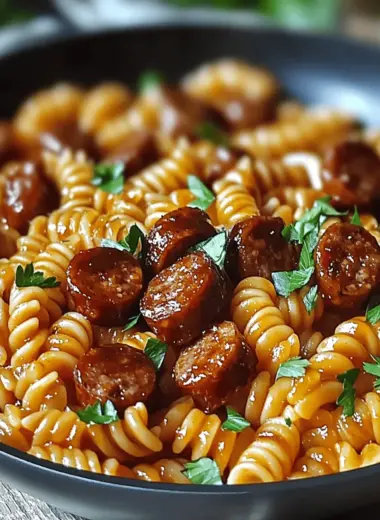 Honey BBQ Sausage & Pasta