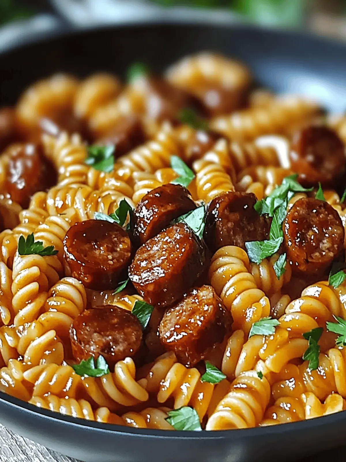 Honey BBQ Sausage & Pasta