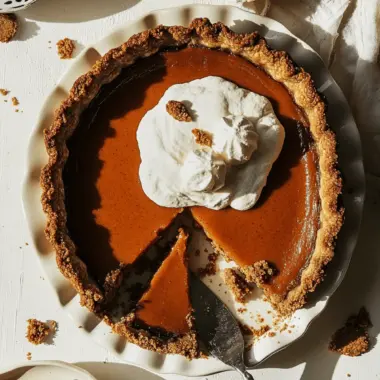 Pumpkin Pie with Gingersnap Crust