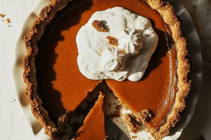 Pumpkin Pie with Gingersnap Crust