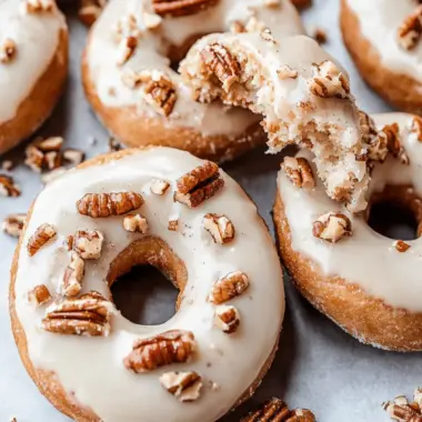 Brown Butter Maple Pecan Donuts