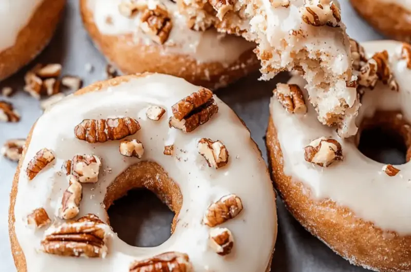 Brown Butter Maple Pecan Donuts